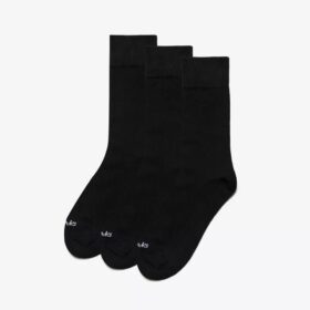 3 Pack Casual Crew Black Socks