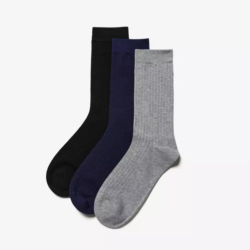 3 Pack Crew Black Multicolour Socks 3 Pack Crew Black Multicolour Socks