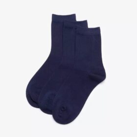 3 Pack Crew. Navy Socks