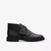 Boys Desert Boot Older Black Leather Boots Us
