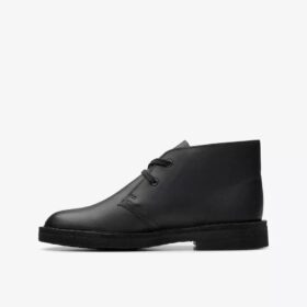 Boys Desert Boot Older Black Leather Boots Us