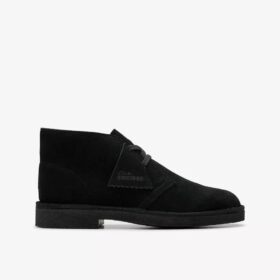 Boys Desert Boot Older Black Suede Ankle Boots Us