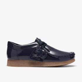 Boys Wallabee Big Kid Navy Patent Wallabees