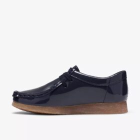 Boys Wallabee Big Kid Navy Patent Wallabees