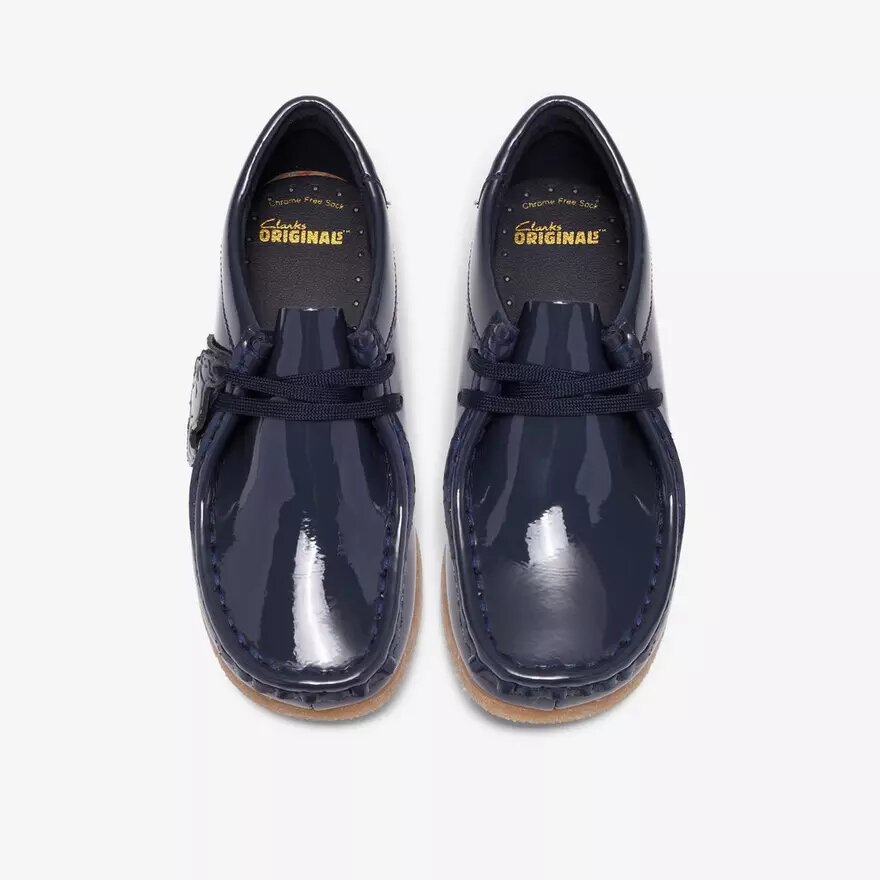 Boys Wallabee Big Kid Navy Patent Wallabees Boys Wallabee Big Kid Navy Patent Wallabees