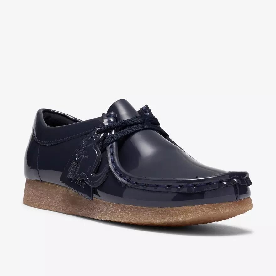 Boys Wallabee Big Kid Navy Patent Wallabees Boys Wallabee Big Kid Navy Patent Wallabees