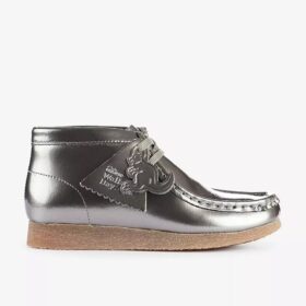 Boys Wallabee Boot Big Kid Silver Patent Wallabees