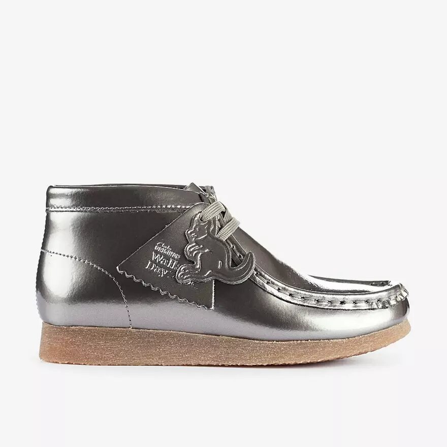 Boys Wallabee Boot Big Kid Silver Patent Wallabees Boys Wallabee Boot Big Kid Silver Patent Wallabees