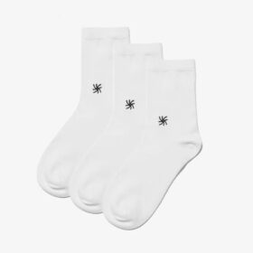 Cloud Steppers 3 Pack Crew. White Socks