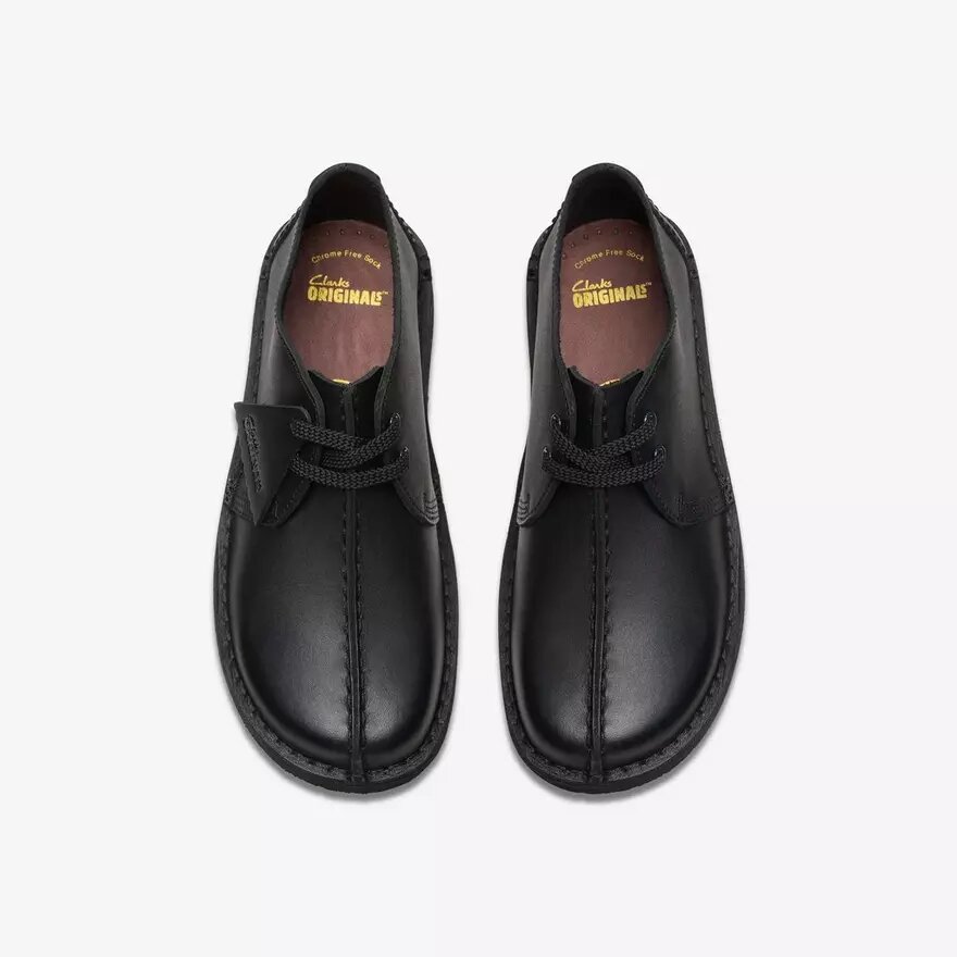 Kids Desert Trek Older Black Leather Desert Boot Kids Desert Trek Older Black Leather Desert Boot