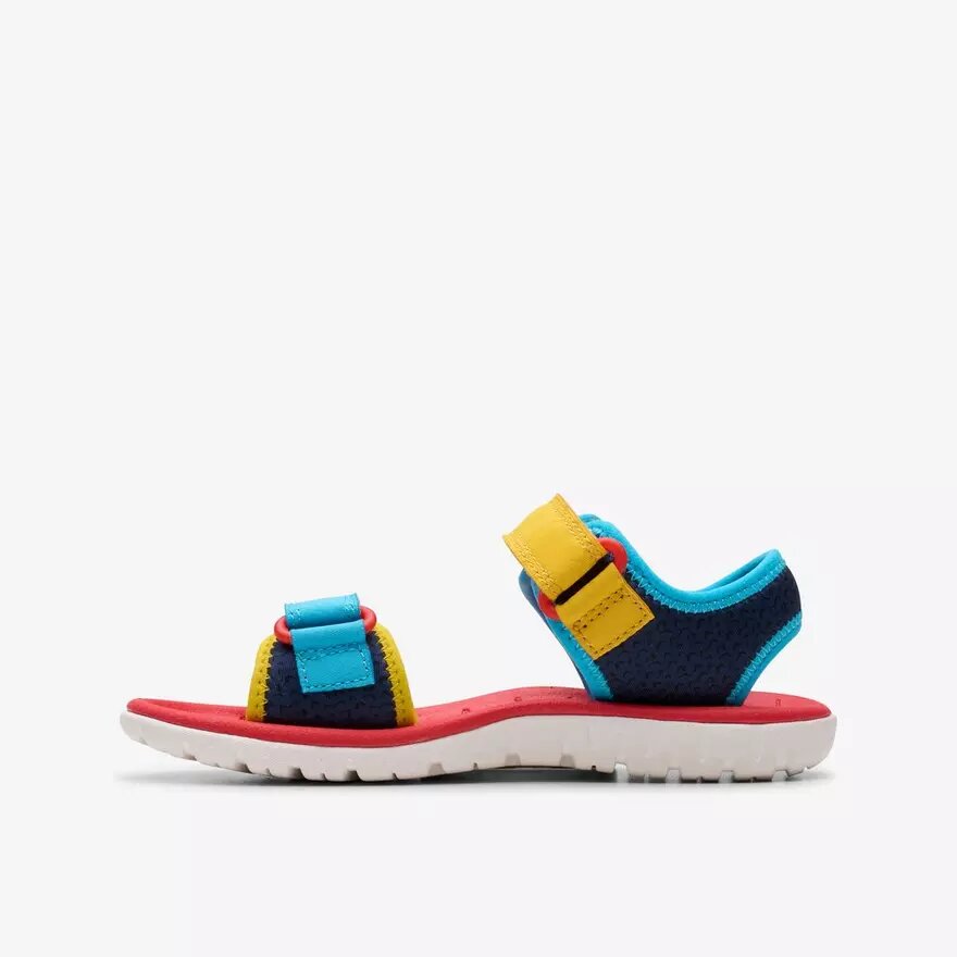 Kids Surfing Ace Navy Print Flat Sandals Us Kids Surfing Ace Navy Print Flat Sandals Us