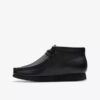 Kids Wallabee Boot Older Black Leather Wallabee