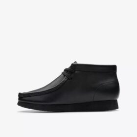 Kids Wallabee Boot Older Black Leather Wallabee Kids Wallabee Boot Older Black Leather Wallabee