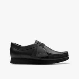 Kids Wallabee™ Older Black Leather Shoes Kids Wallabee™ Older Black Leather Shoes