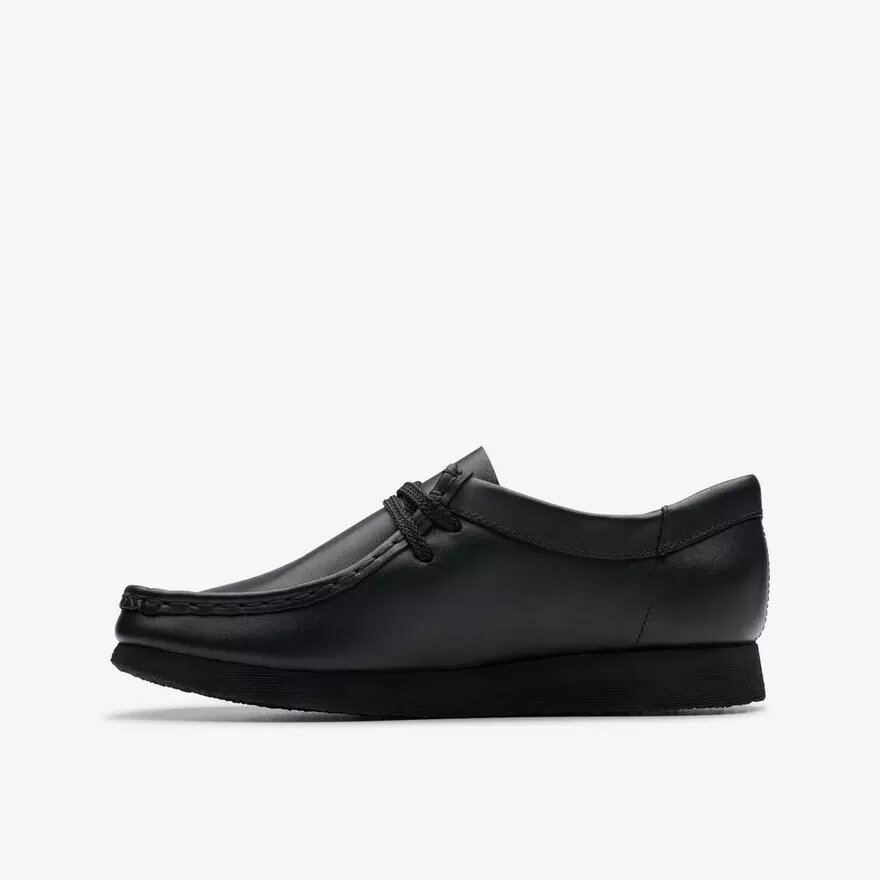 Kids Wallabee™ Older Black Leather Shoes Kids Wallabee™ Older Black Leather Shoes
