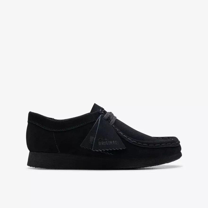 Kids Wallabee Older Black Suede Shoes Kids Wallabee Older Black Suede Shoes