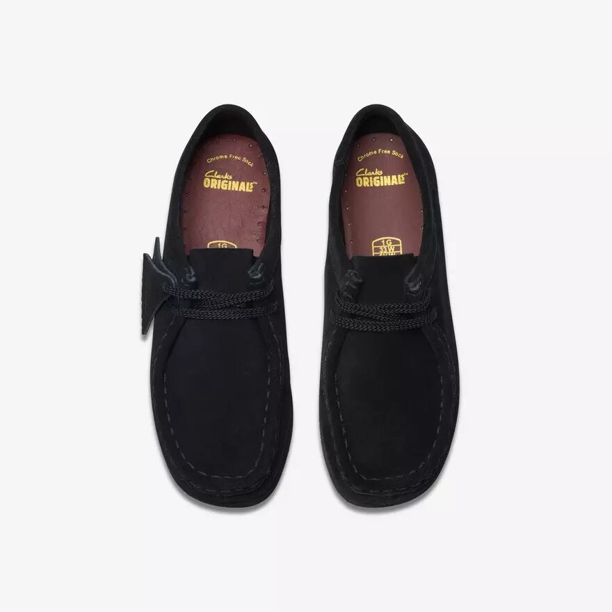 Kids Wallabee Older Black Suede Shoes Kids Wallabee Older Black Suede Shoes