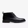 Men’s Aldwin Chukka Black Leather Boots Us