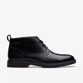 Men’s Aldwin Chukka Black Leather Boots Us