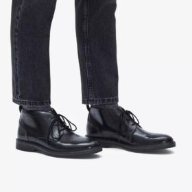 Men’s Aldwin Chukka Black Leather Boots Us