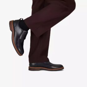 Men’s Aldwin Lace Black Leather Oxfords