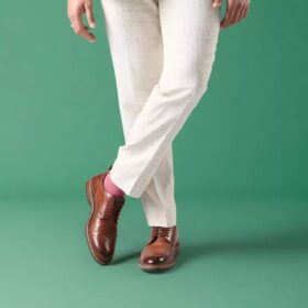 Men’s Aldwin Lace Tan Leather Oxfords