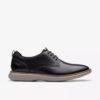 Men’s Brantin Plain Black Leather Oxfords