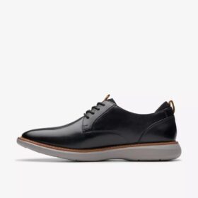 Men’s Brantin Plain Black Leather Oxfords
