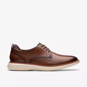 Men’s Brantin Plain Dark Tan Leather Oxfords