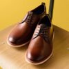 Men’s Brantin Plain Dark Tan Leather Oxfords