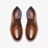 Men’s Brantin Plain Dark Tan Leather Oxfords
