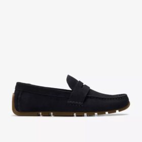Men’s Corsley Bar Navy Suede Loafers