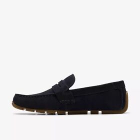 Men’s Corsley Bar Navy Suede Loafers