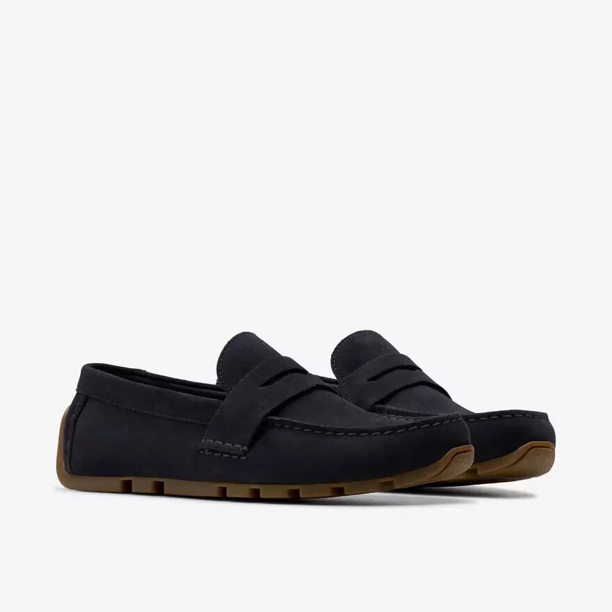 Men’s Corsley Bar Navy Suede Loafers Men’s Corsley Bar Navy Suede Loafers