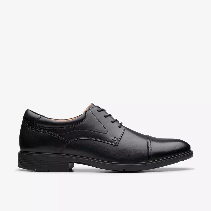 Men’s Eldredge Cap Black Leather Oxford Shoes| Clarks Men’s Eldredge Cap Black Leather Oxford Shoes| Clarks