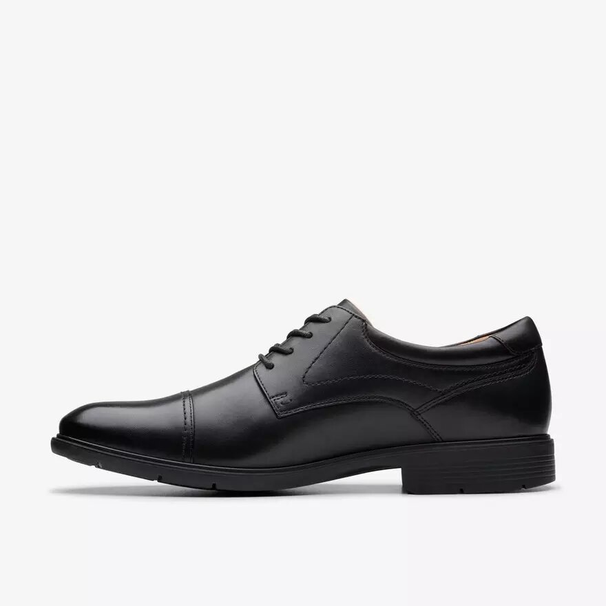 Men’s Eldredge Cap Black Leather Oxford Shoes| Clarks Men’s Eldredge Cap Black Leather Oxford Shoes| Clarks