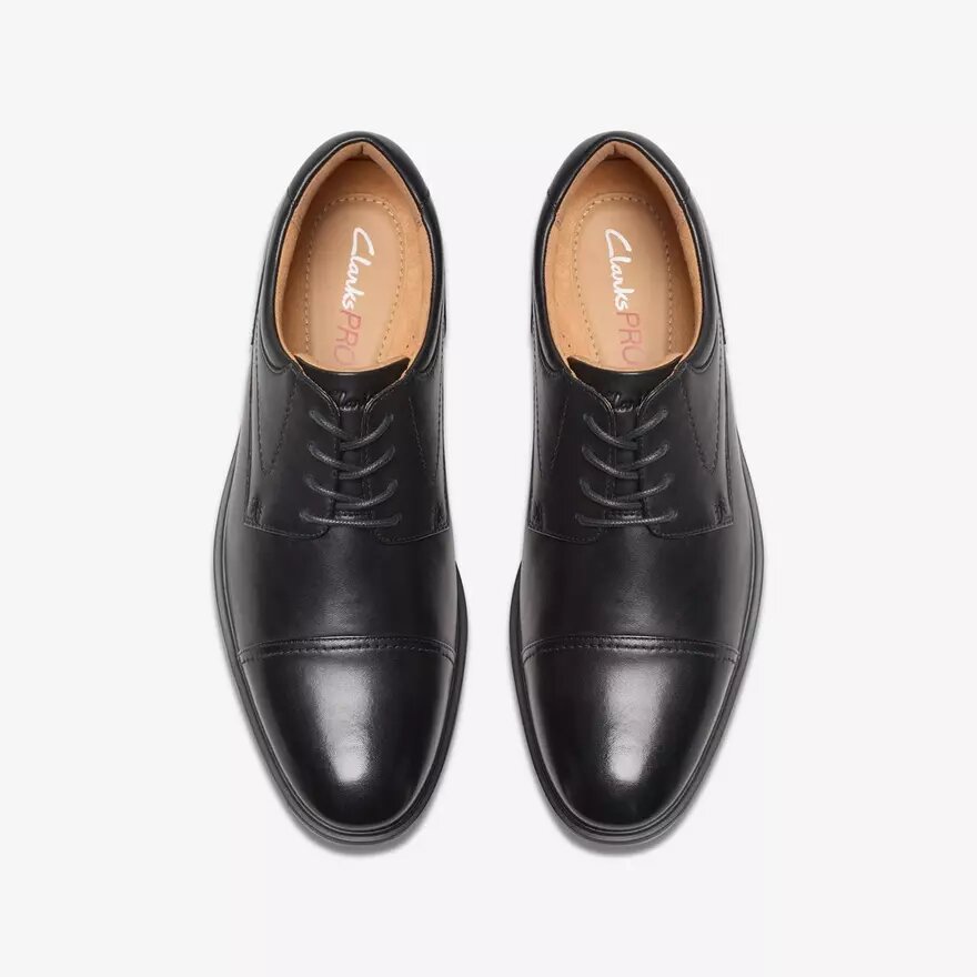 Men’s Eldredge Cap Black Leather Oxford Shoes| Clarks Men’s Eldredge Cap Black Leather Oxford Shoes| Clarks