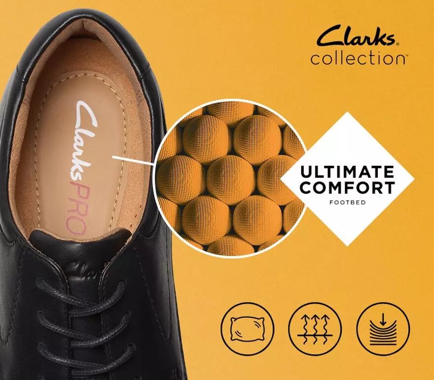 Men’s Eldredge Plain Black Leather Oxford Shoes| Clarks Men’s Eldredge Plain Black Leather Oxford Shoes| Clarks