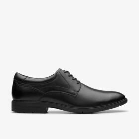 Men’s Eldredge Plain Black Leather Oxford Shoes| Clarks