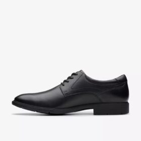 Men’s Eldredge Plain Black Leather Oxford Shoes| Clarks