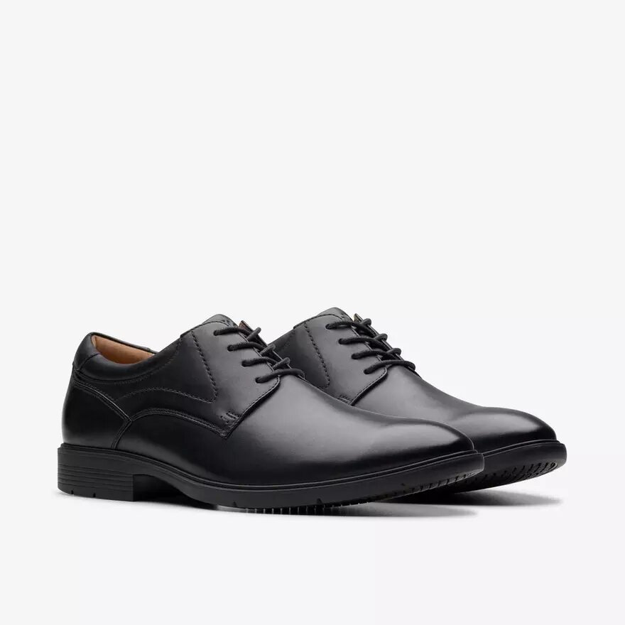 Men’s Eldredge Plain Black Leather Oxford Shoes| Clarks Men’s Eldredge Plain Black Leather Oxford Shoes| Clarks