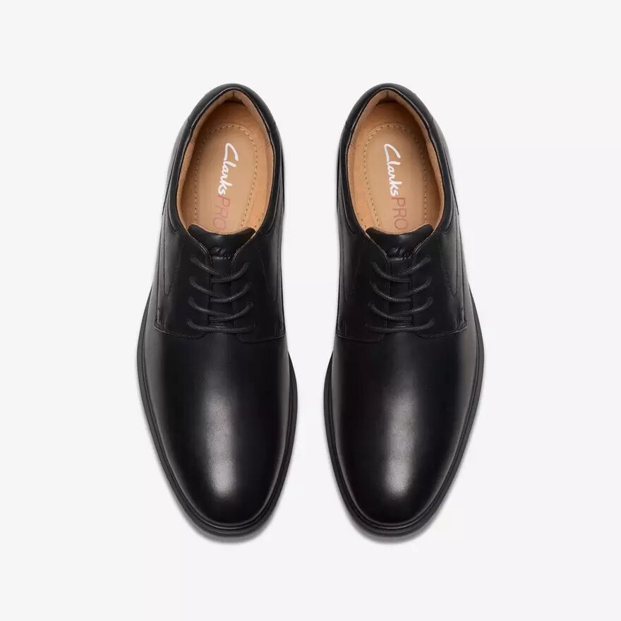 Men’s Eldredge Plain Black Leather Oxford Shoes| Clarks Men’s Eldredge Plain Black Leather Oxford Shoes| Clarks