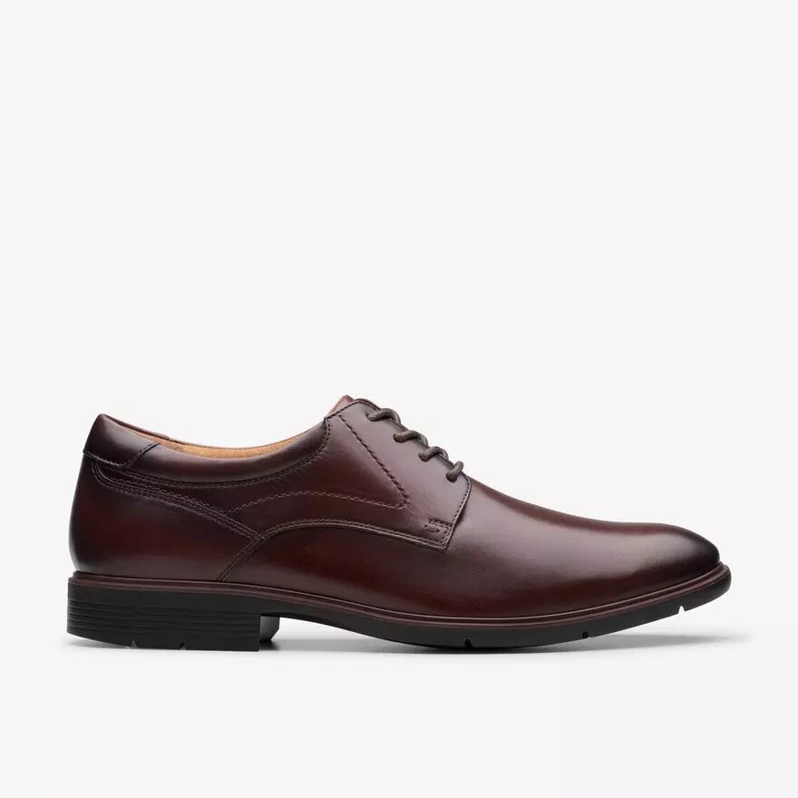 Men’s Eldredge Plain Dark Brown Leather Oxford Shoes| Clarks Men’s Eldredge Plain Dark Brown Leather Oxford Shoes| Clarks