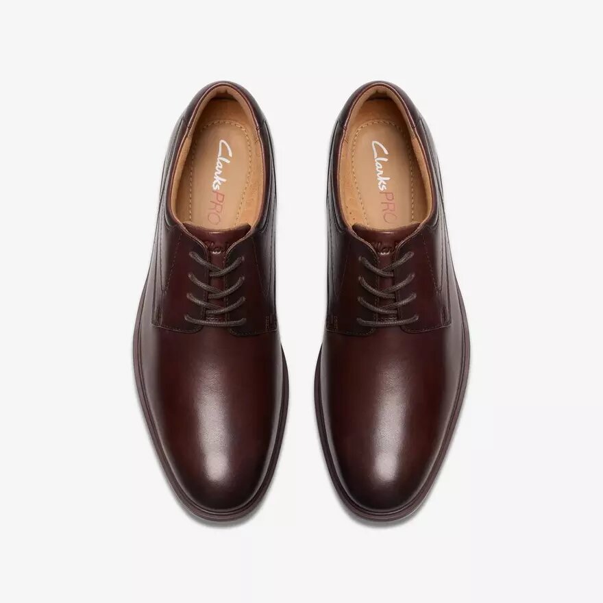 Men’s Eldredge Plain Dark Brown Leather Oxford Shoes| Clarks Men’s Eldredge Plain Dark Brown Leather Oxford Shoes| Clarks