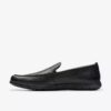 Men’s Flexway Step Black Leather Loafers
