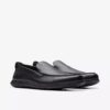Men’s Flexway Step Black Leather Loafers