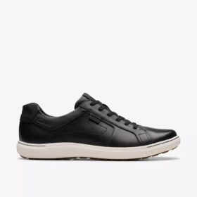 Men’s Mapstone Lace Black Leather Sneakers