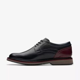 Men’s Monahan Plain Black Leather Oxford Shoes| Clarks