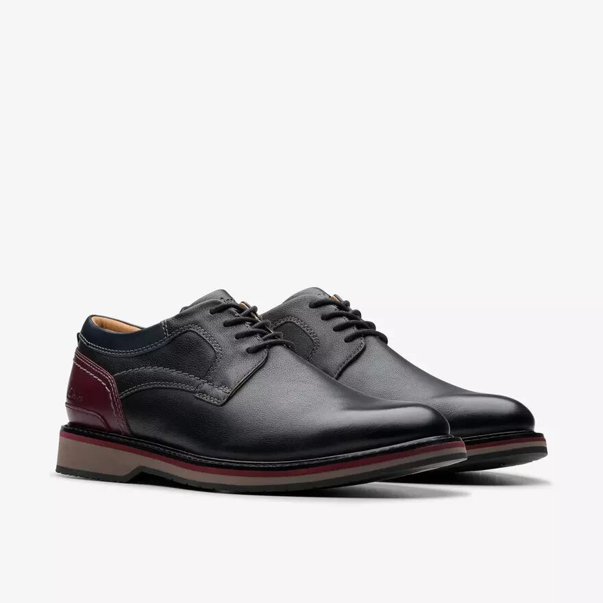 Men’s Monahan Plain Black Leather Oxford Shoes| Clarks Men’s Monahan Plain Black Leather Oxford Shoes| Clarks