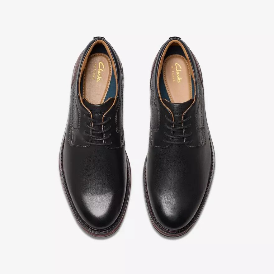 Men’s Monahan Plain Black Leather Oxford Shoes| Clarks Men’s Monahan Plain Black Leather Oxford Shoes| Clarks
